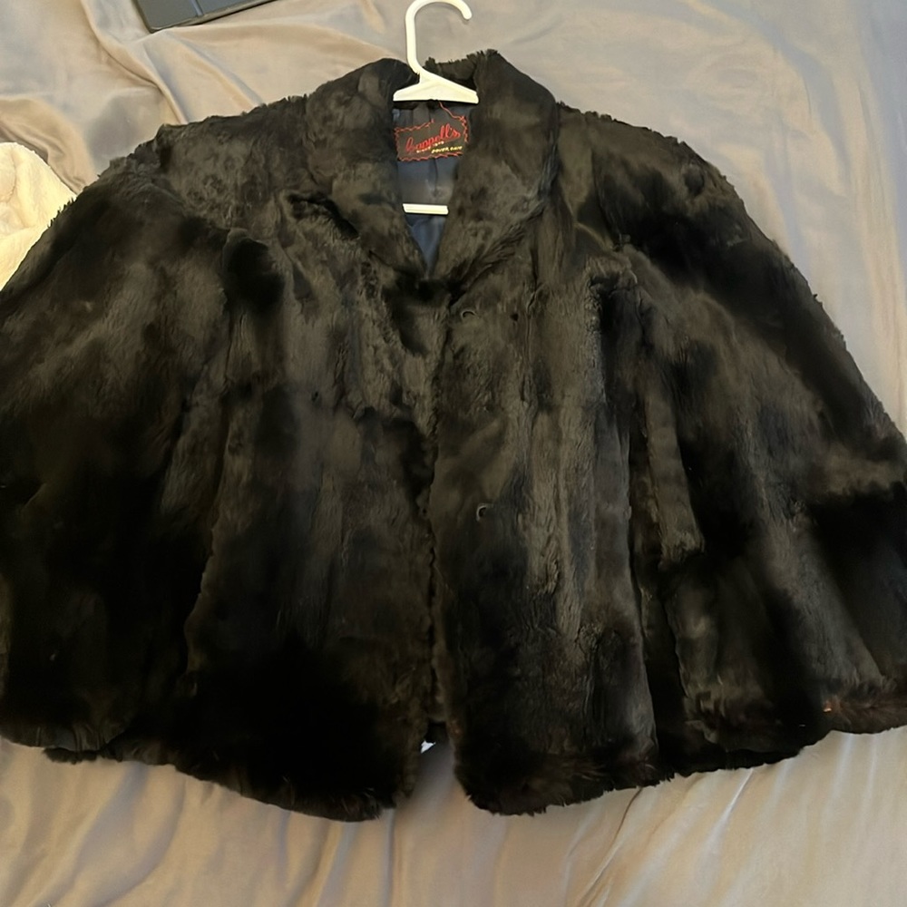 Black Rabbit Fur Cappells shawl